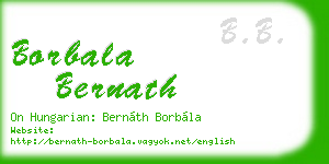 borbala bernath business card