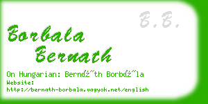 borbala bernath business card